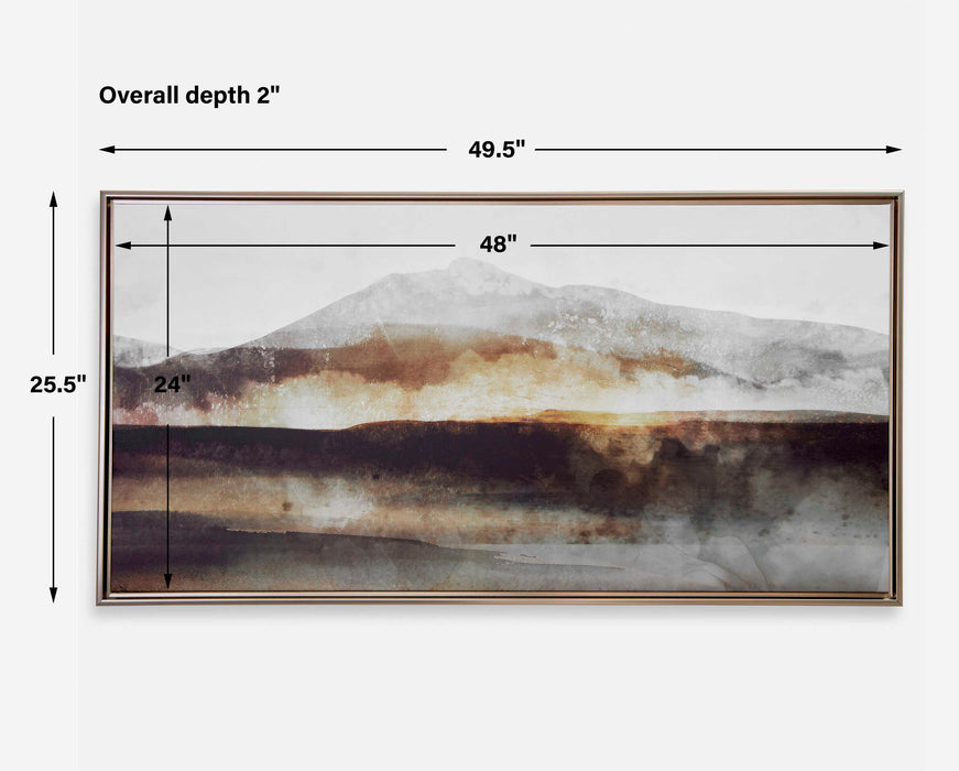 Splash Of Land Framed Canvas Solid Wood-Mirrors/Pictures-Uttermost-Lighting Design Store