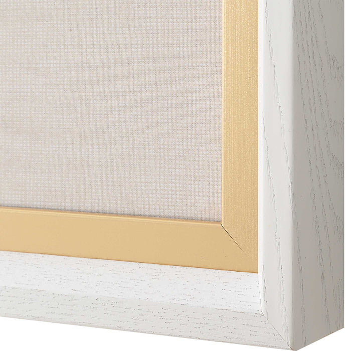 Wild Flourish Framed Print White Wood-Mirrors/Pictures-Uttermost-Lighting Design Store