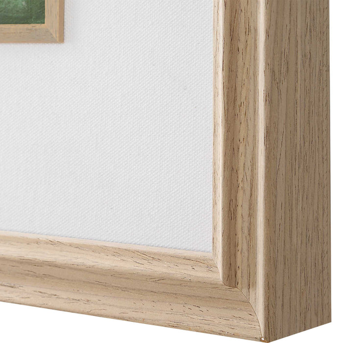 Warm Framed Print Natural Oak Veneer-Mirrors/Pictures-Uttermost-Lighting Design Store