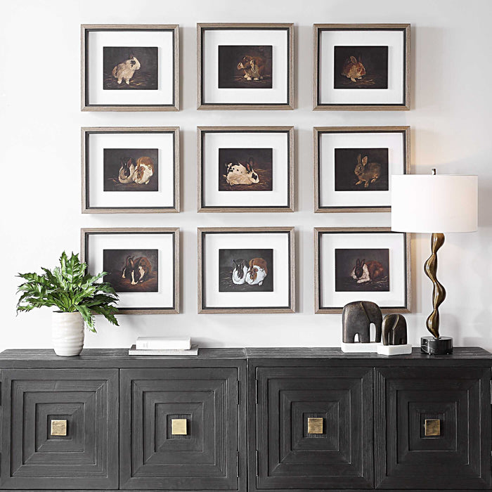 Resting Bunny Framed Print-Mirrors/Pictures-Uttermost-Lighting Design Store