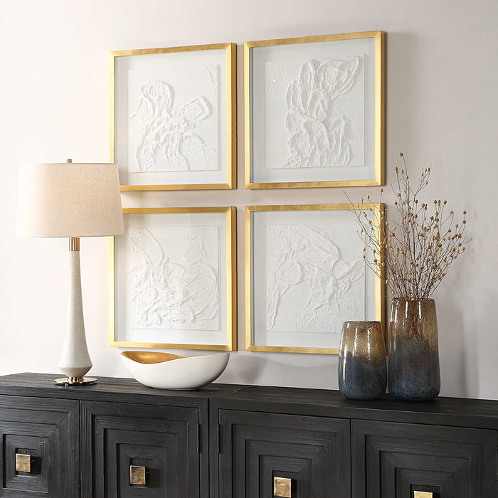Fourfold Wall Art Light Gold-Mirrors/Pictures-Uttermost-Lighting Design Store