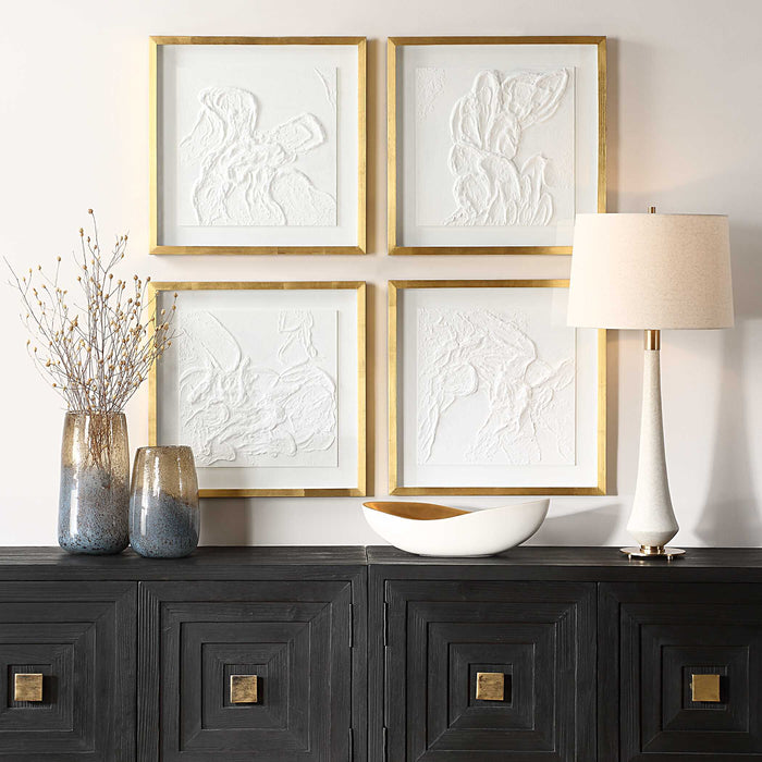 Fourfold Wall Art Light Gold-Mirrors/Pictures-Uttermost-Lighting Design Store