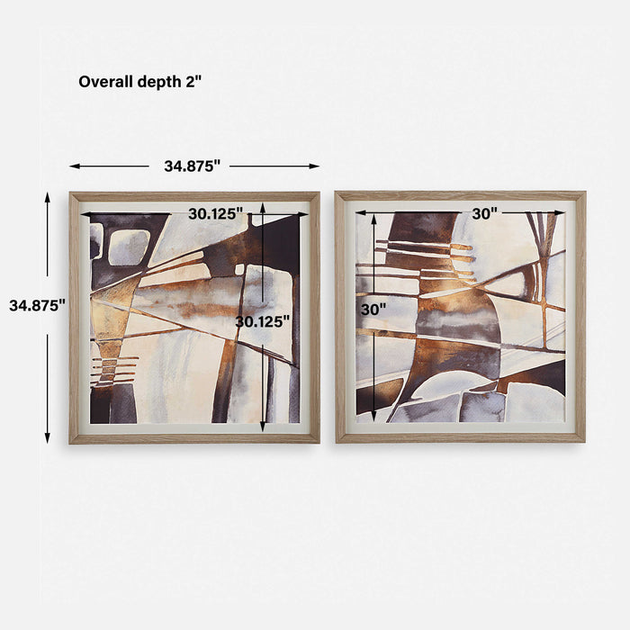 Vetrina Wall Art Pine Wood-Mirrors/Pictures-Uttermost-Lighting Design Store