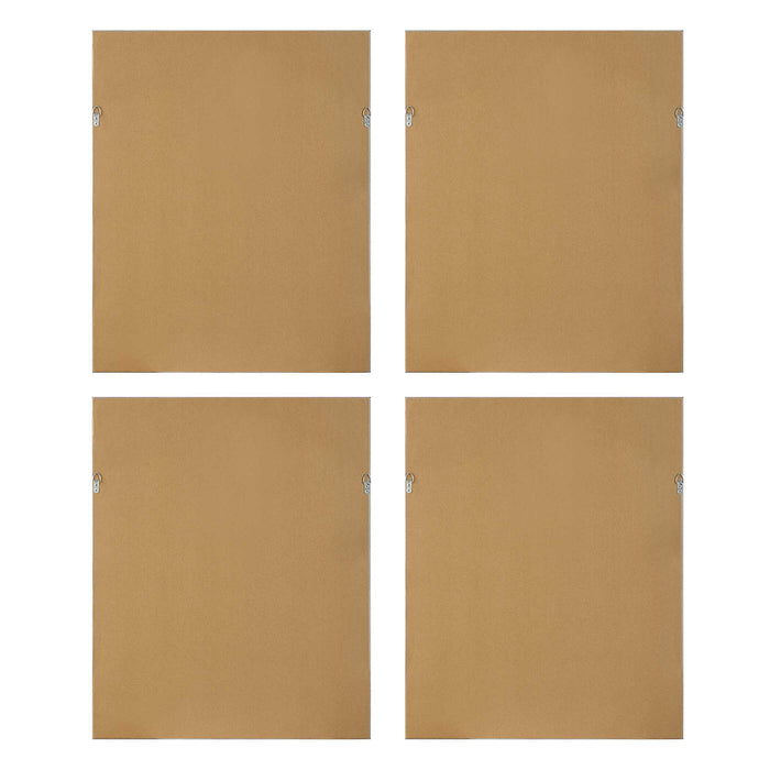 Shibori Coral Framed Prints, Set/4 Light Gray Wood-Home Accents-Uttermost-Lighting Design Store