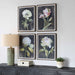 Florals On Black Framed Prints, Set/4 Dark Brown-Home Accents-Uttermost-Lighting Design Store