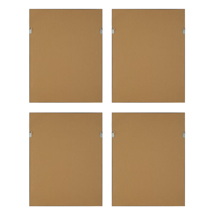 Florals On Black Framed Prints, Set/4 Dark Brown-Home Accents-Uttermost-Lighting Design Store