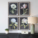 Florals On Black Framed Prints, Set/4 Dark Brown-Home Accents-Uttermost-Lighting Design Store