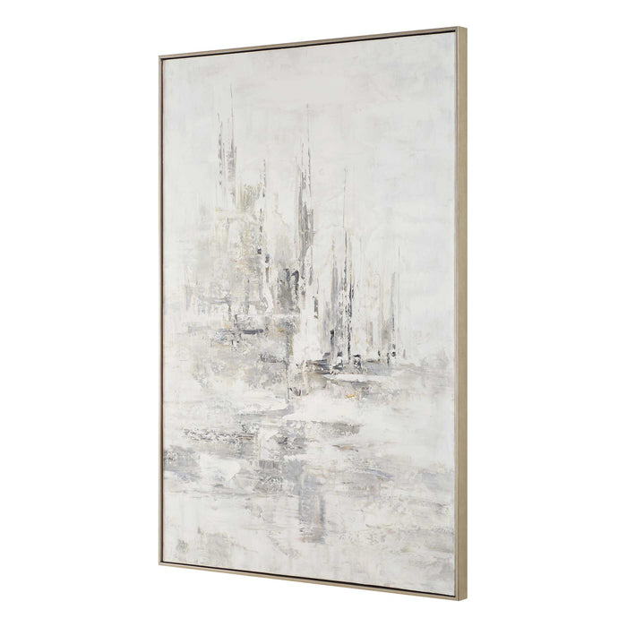 Hours In Silence Abstract Art Gold-Home Accents-Uttermost-Lighting Design Store