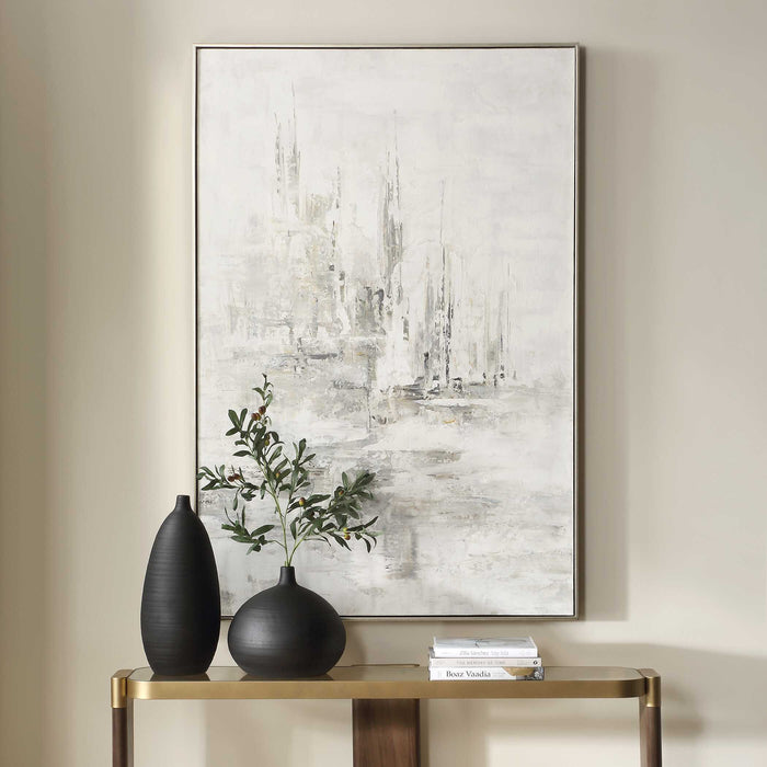 Hours In Silence Abstract Art Gold-Home Accents-Uttermost-Lighting Design Store