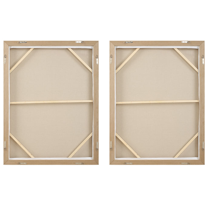 Molten Patina Framed Canvases, Set/2 Light Oak-Home Accents-Uttermost-Lighting Design Store