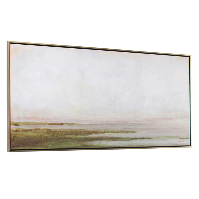 Hazy Lake Wall Art Gold-Home Accents-Uttermost-Lighting Design Store