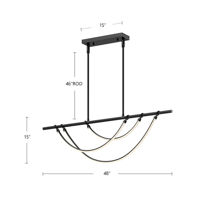 Aryas LED Linear Pendant Urban Bronze-Linear/Island-Alora-Lighting Design Store