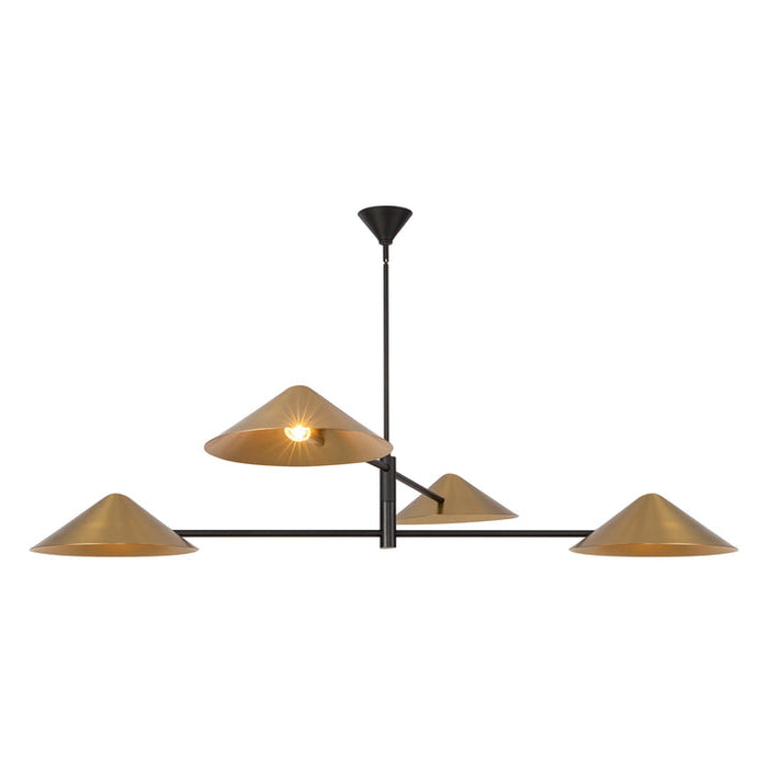 Ashford Four Light Chandelier Brushed Gold