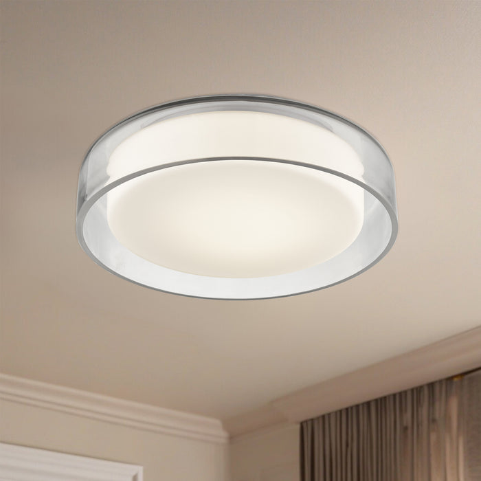Aston LED Flush Mount Clear-Flush Mounts-Kuzco Lighting-Lighting Design Store