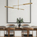 Astrid LED Pendant Metal Shade/Vintage Brass-Linear/Island-Alora-Lighting Design Store