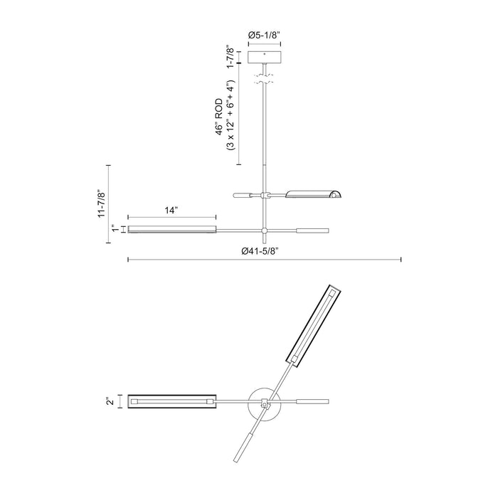 Astrid LED Pendant Metal Shade/Urban Bronze-Linear/Island-Alora-Lighting Design Store