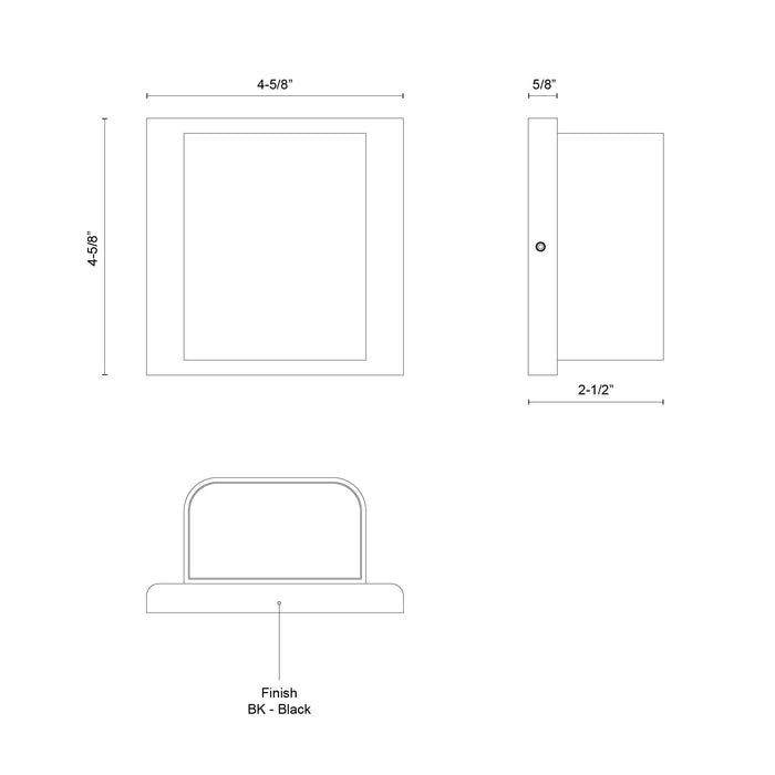 Tolan LED All terior Wall Black-Exterior-Kuzco Lighting-Lighting Design Store