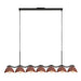 Atlas Seven Light Linear Pendant Black/Burgundy-Linear/Island-Kuzco Lighting-Lighting Design Store