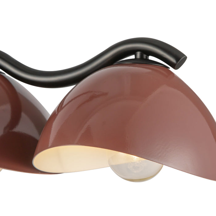 Atlas Seven Light Linear Pendant Black/Burgundy-Linear/Island-Kuzco Lighting-Lighting Design Store