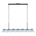 Atlas Seven Light Linear Pendant Black/Cerulean-Linear/Island-Kuzco Lighting-Lighting Design Store