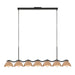 Atlas Seven Light Linear Pendant Black/Peach-Linear/Island-Kuzco Lighting-Lighting Design Store