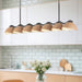 Atlas Seven Light Linear Pendant Black/Peach-Linear/Island-Kuzco Lighting-Lighting Design Store