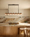 Atlas Seven Light Linear Pendant Black/Peach-Linear/Island-Kuzco Lighting-Lighting Design Store