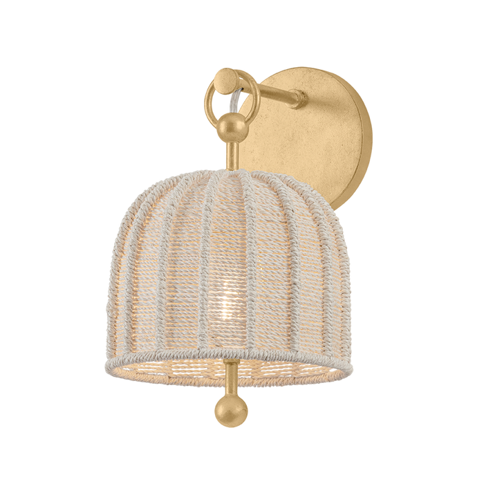 Lonnie One Light Wall Sconce Vintage Gold Leaf