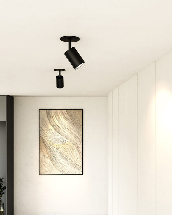 Barclay One Light Track Lighting Black-Flush Mounts-Kuzco Lighting-Lighting Design Store