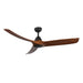 Baylor 60"Ceiling Fan Matte Black/Dark Walnut-Fans-Kuzco Lighting-Lighting Design Store