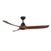 Baylor 60"Ceiling Fan Matte Black/Dark Walnut-Fans-Kuzco Lighting-Lighting Design Store