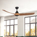 Baylor 60"Ceiling Fan Matte Black/Natural Wood-Fans-Kuzco Lighting-Lighting Design Store