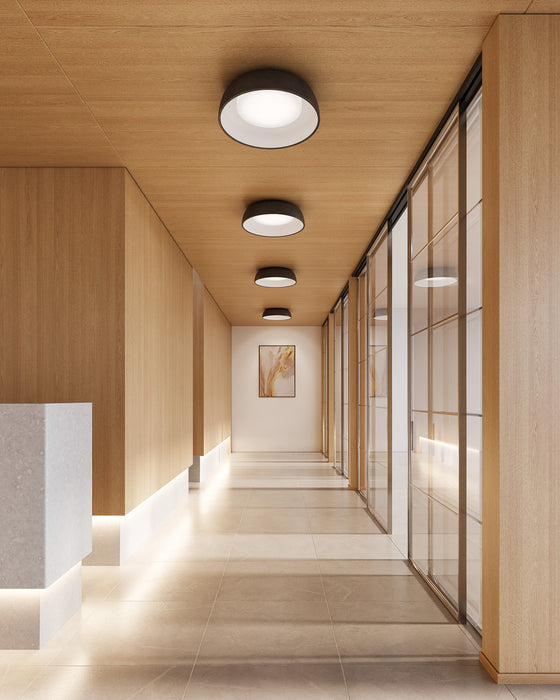 Beacon LED Flush Mount Black-Flush Mounts-Kuzco Lighting-Lighting Design Store