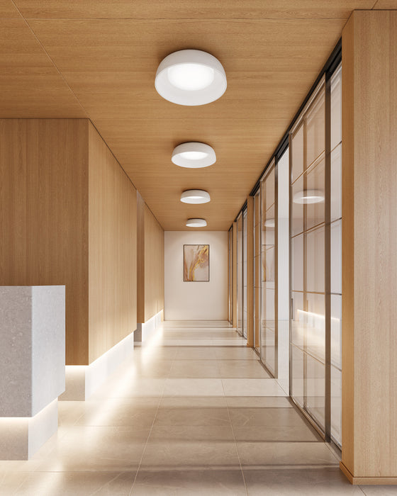 Beacon LED Flush Mount White-Flush Mounts-Kuzco Lighting-Lighting Design Store