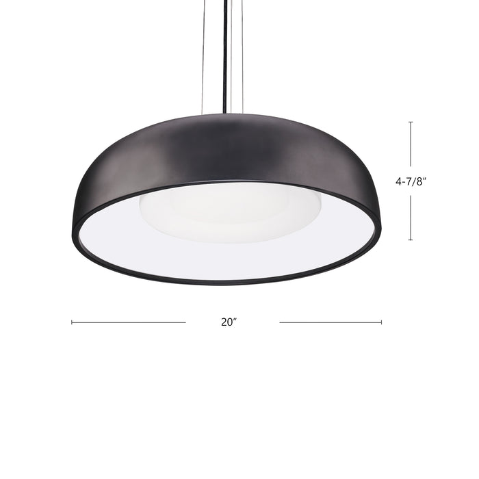 Beacon LED Pendant Black-Pendants-Kuzco Lighting-Lighting Design Store