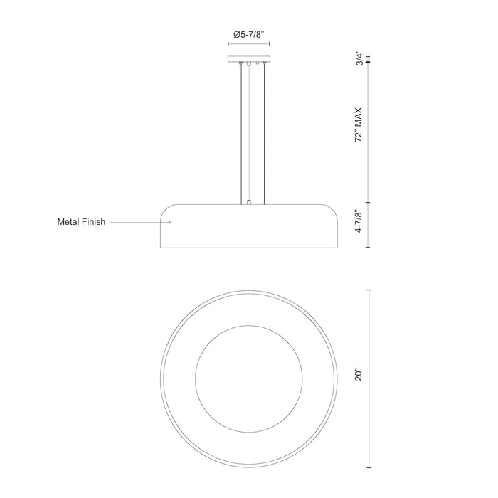 Beacon LED Pendant White-Pendants-Kuzco Lighting-Lighting Design Store