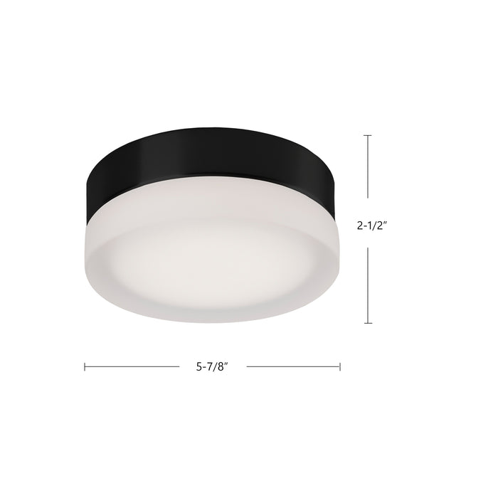 Bedford LED Flush Mount Black/Frosted-Flush Mounts-Kuzco Lighting-Lighting Design Store