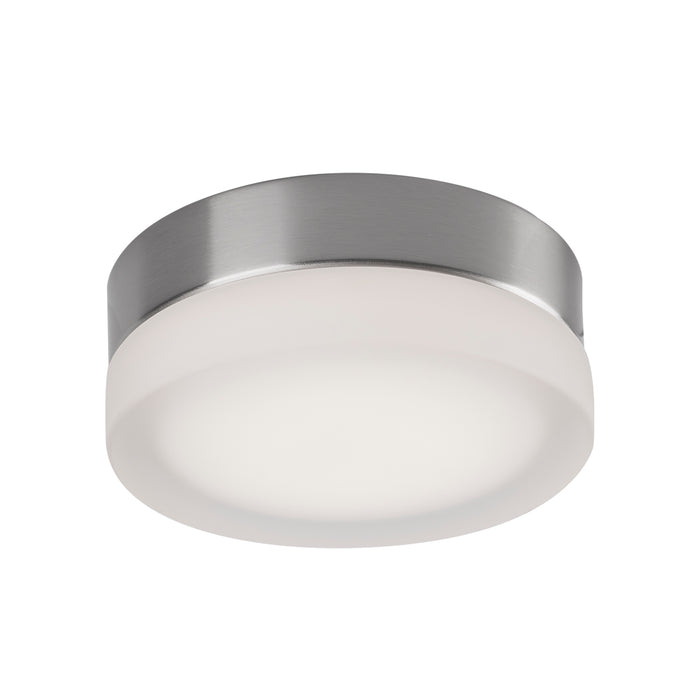 Bedford LED Flush Mount Brushed Nickel/Frosted-Flush Mounts-Kuzco Lighting-Lighting Design Store