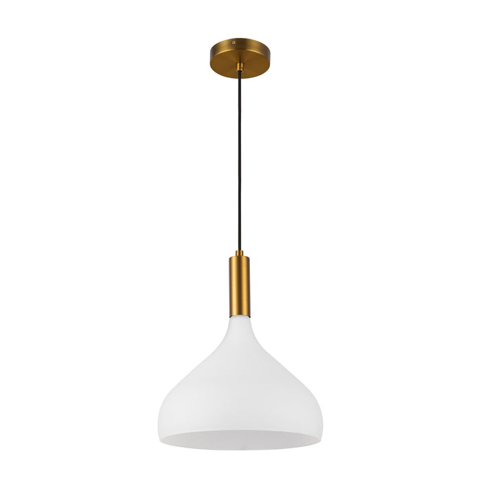 Belleview One Light Pendant Aged Gold/Opal Glass-Pendants-Alora-Lighting Design Store