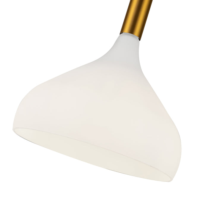 Belleview One Light Pendant Aged Gold/Opal Glass-Pendants-Alora-Lighting Design Store