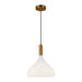 Belleview One Light Pendant Aged Gold/Opal Glass-Pendants-Alora-Lighting Design Store