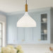 Belleview One Light Pendant Aged Gold/Opal Glass-Pendants-Alora-Lighting Design Store