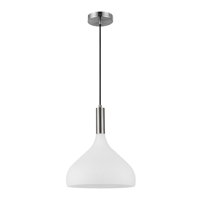 Belleview One Light Pendant Brushed Nickel/Opal Glass-Pendants-Alora-Lighting Design Store