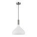 Belleview One Light Pendant Brushed Nickel/Opal Glass-Pendants-Alora-Lighting Design Store