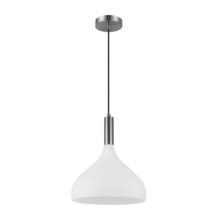 Belleview One Light Pendant Brushed Nickel/Opal Glass-Pendants-Alora-Lighting Design Store