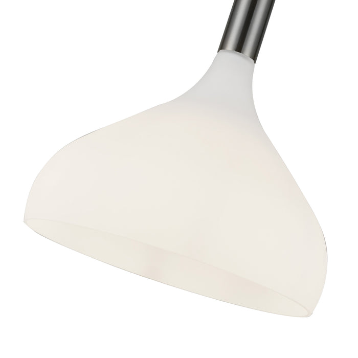 Belleview One Light Pendant Brushed Nickel/Opal Glass-Pendants-Alora-Lighting Design Store