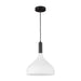 Belleview One Light Pendant Matte Black/Opal Glass-Pendants-Alora-Lighting Design Store