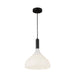Belleview One Light Pendant Matte Black/Opal Glass-Pendants-Alora-Lighting Design Store