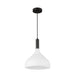 Belleview One Light Pendant Matte Black/Opal Glass-Pendants-Alora-Lighting Design Store