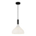 Belleview One Light Pendant Matte Black/Opal Glass-Pendants-Alora-Lighting Design Store